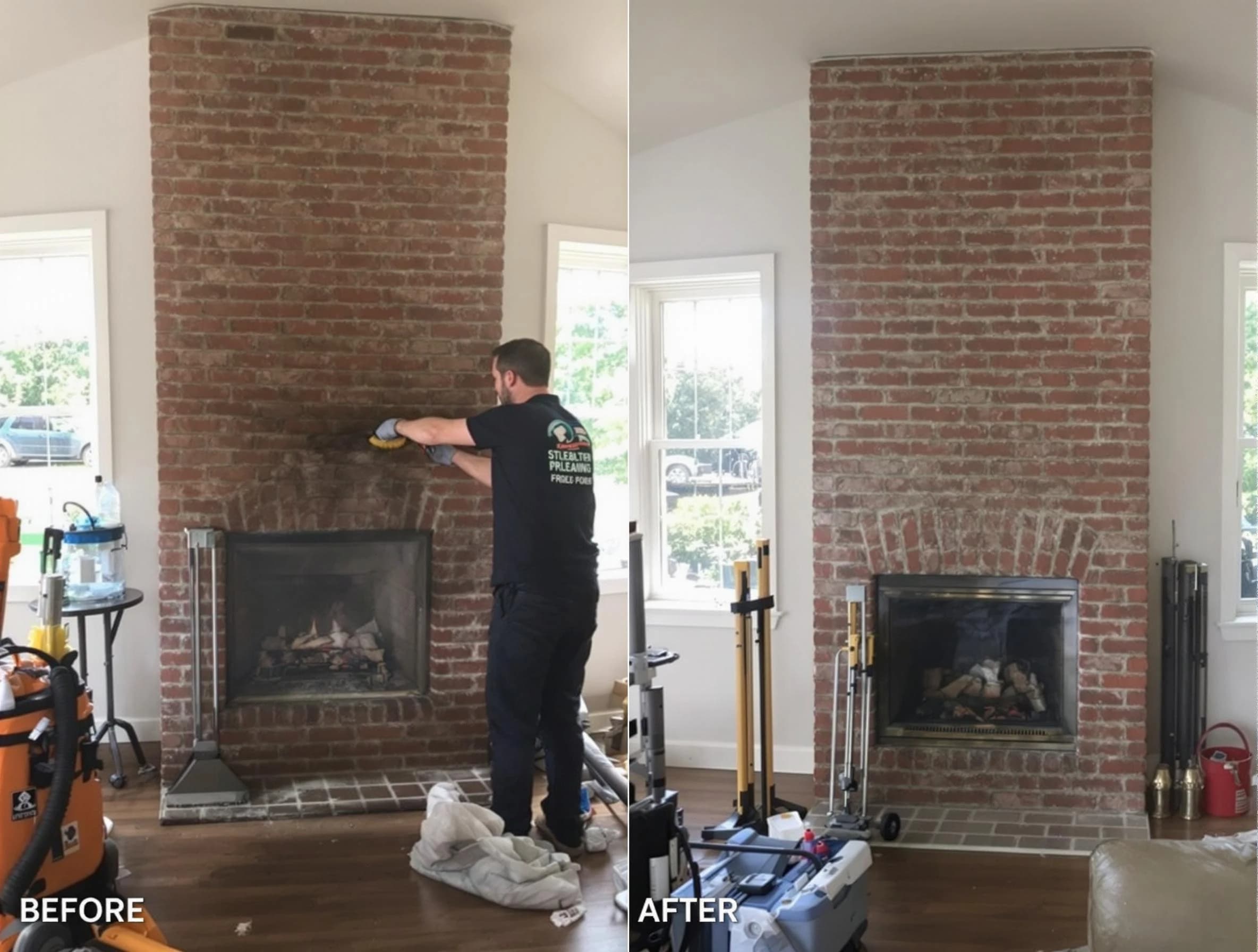 Finished chimney sweeping service by Kearns Chimney Sweep in Kearns, UT