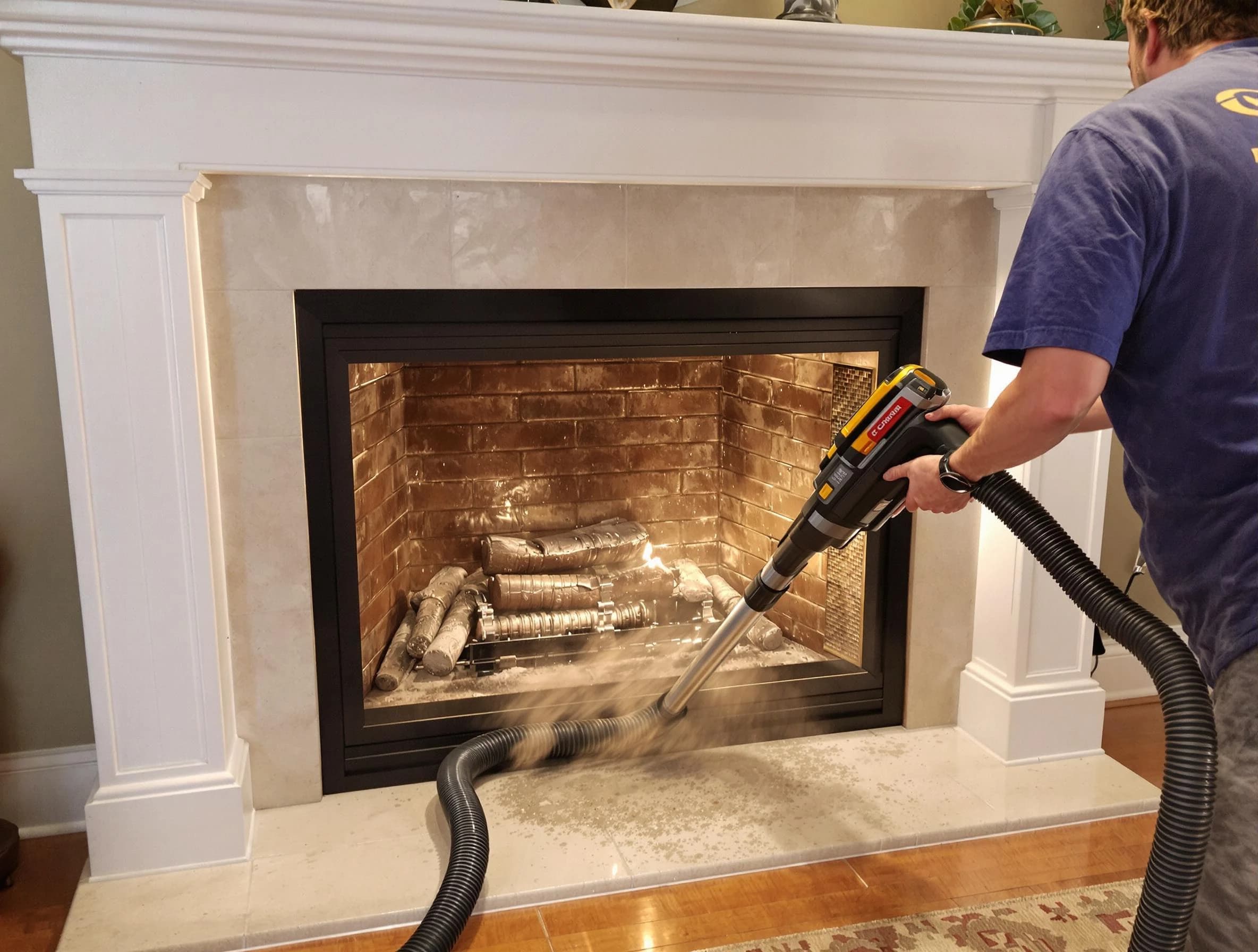 Fireplace cleaning performed by Kearns Chimney Sweep in Kearns, UT