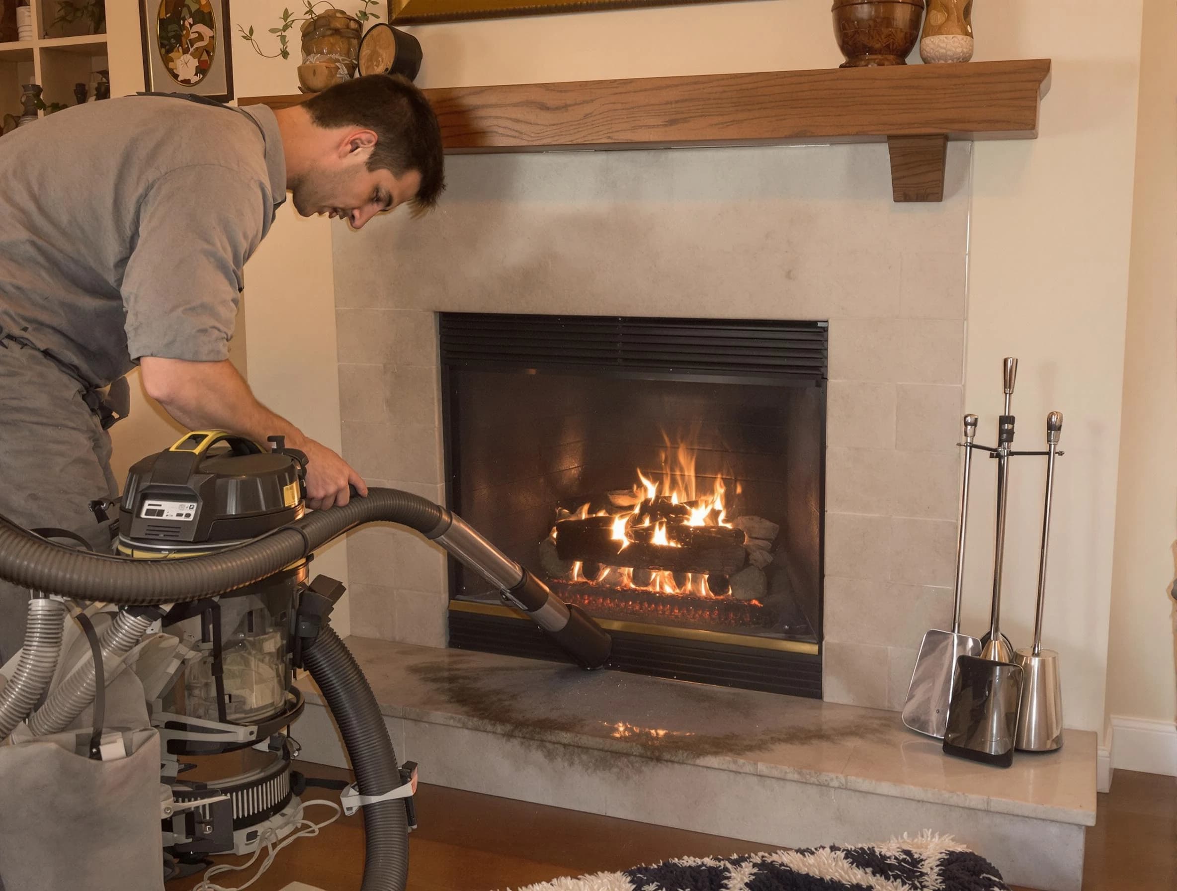 Routine fireplace upkeep by Kearns Chimney Sweep in Kearns, UT