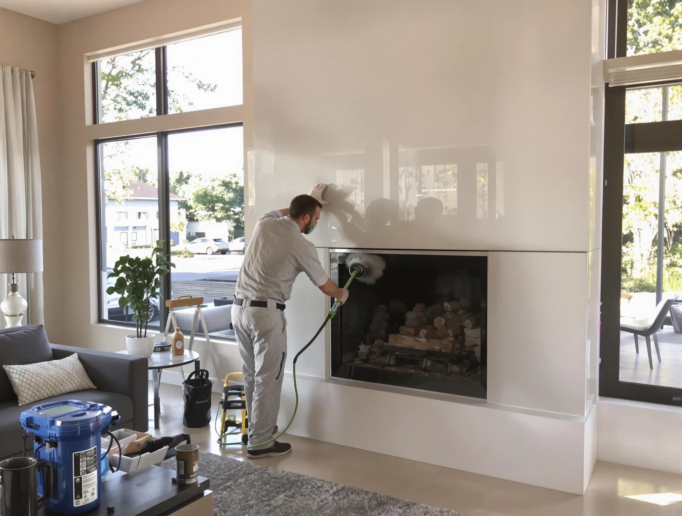 Kearns Chimney Sweep performing thorough soot removal in Kearns, UT