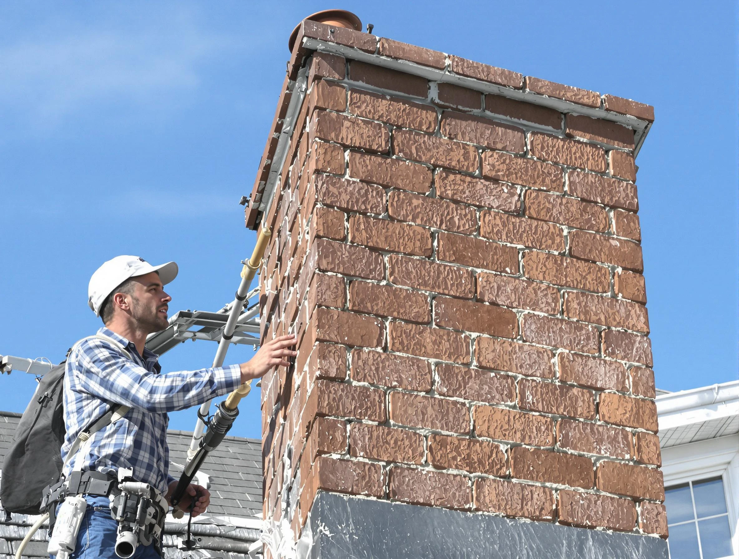 Brickwork for a chimney rebuild by Kearns Chimney Sweep in Kearns, UT