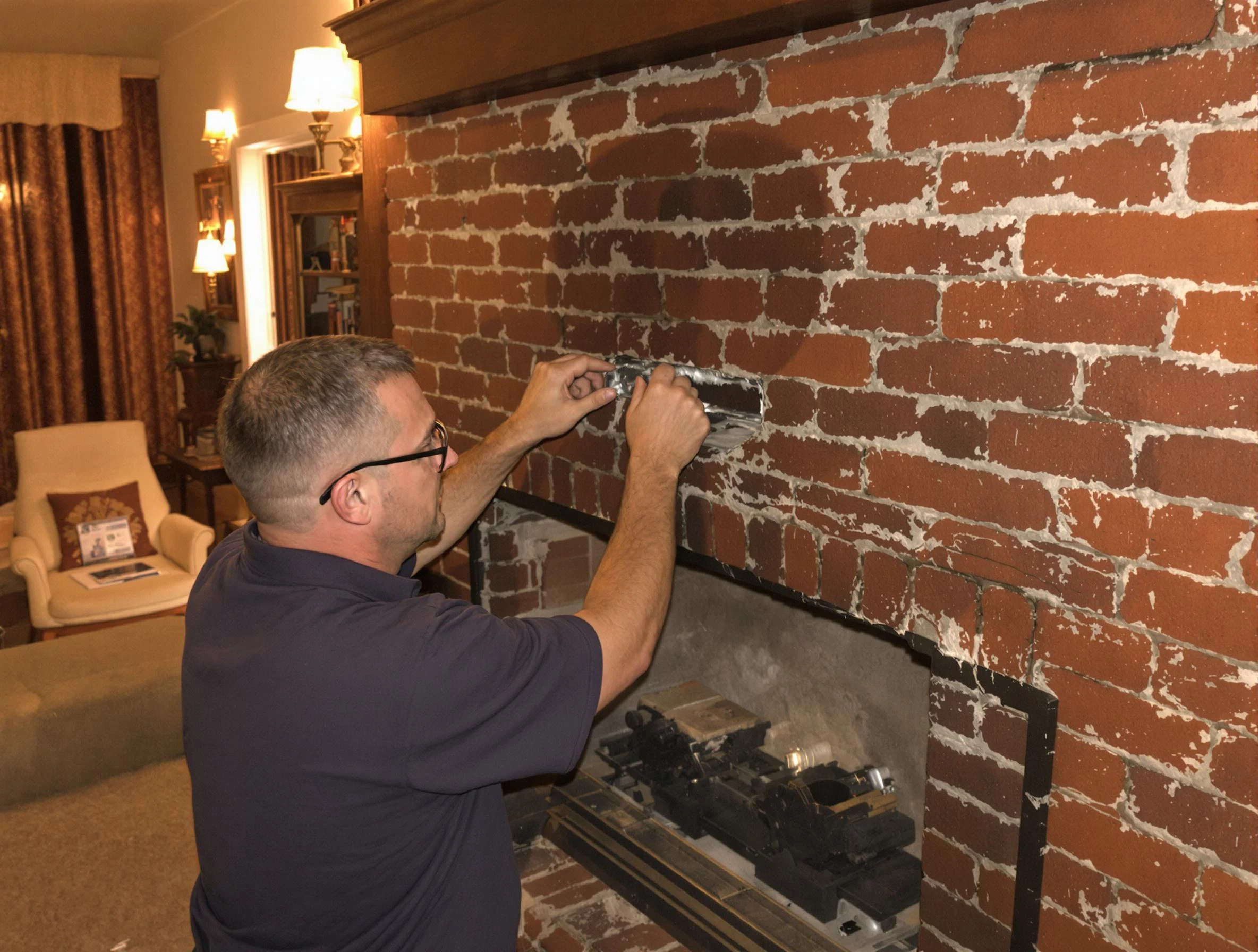 Kearns Chimney Sweep expert fixing a fireplace in Kearns, UT
