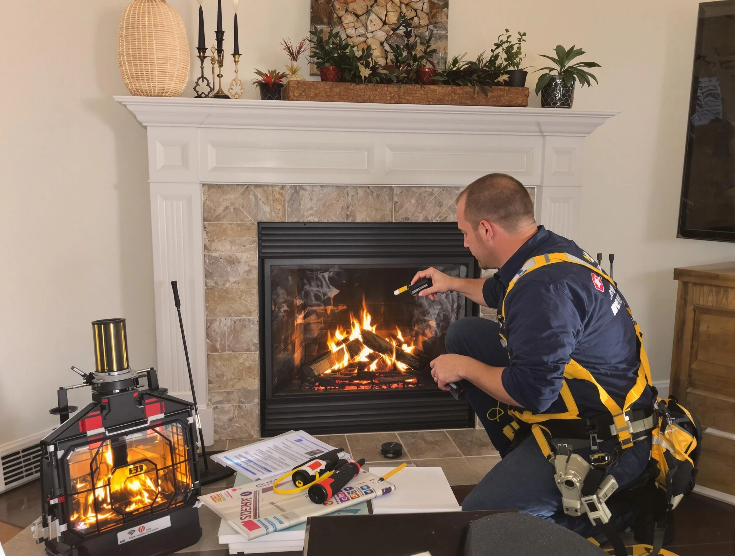 Safety-focused fireplace inspection by Kearns Chimney Sweep in Kearns, UT